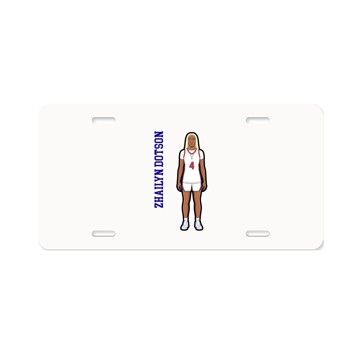 License Plate — Name Vertical in Classic