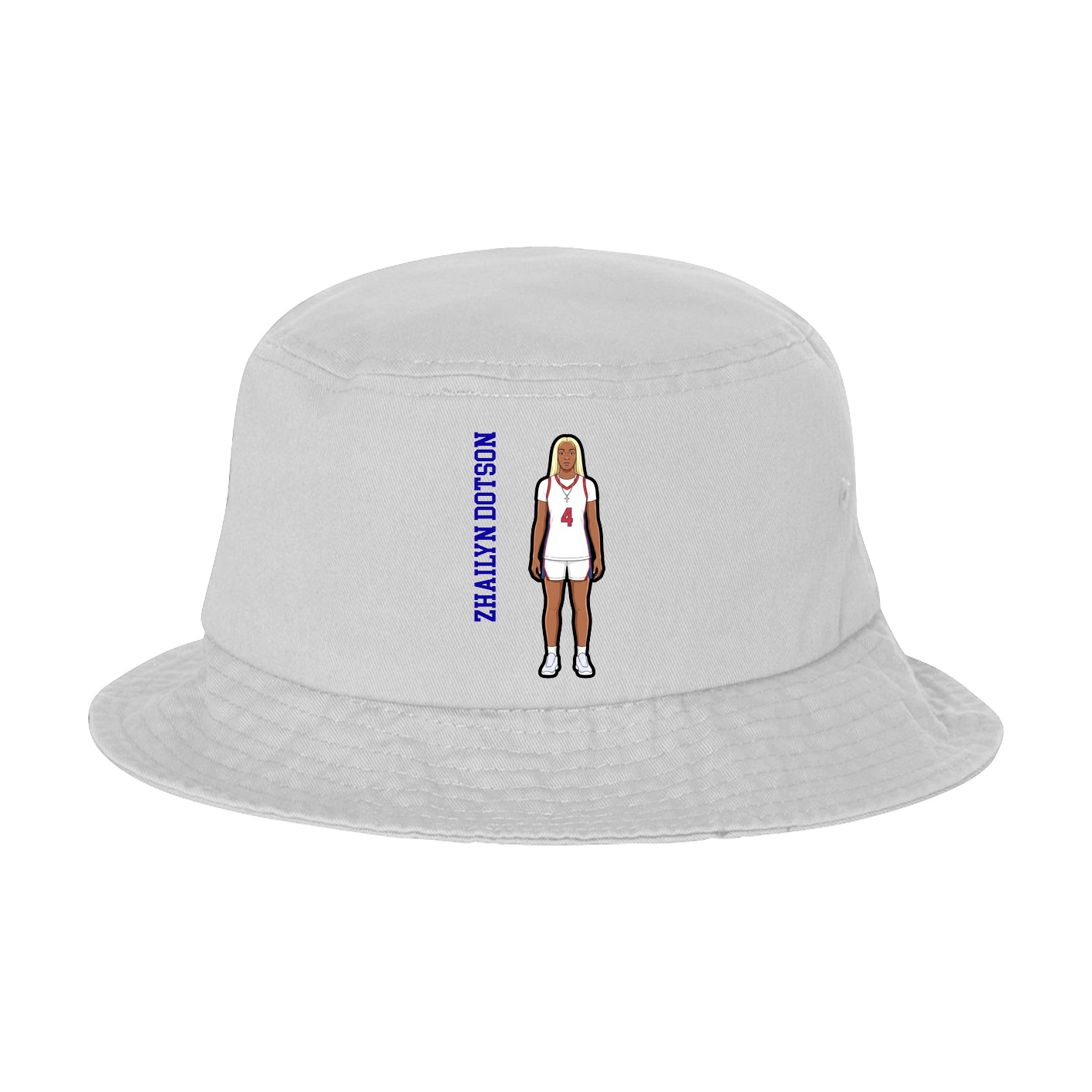 Bucket Cap — Name Vertical in White