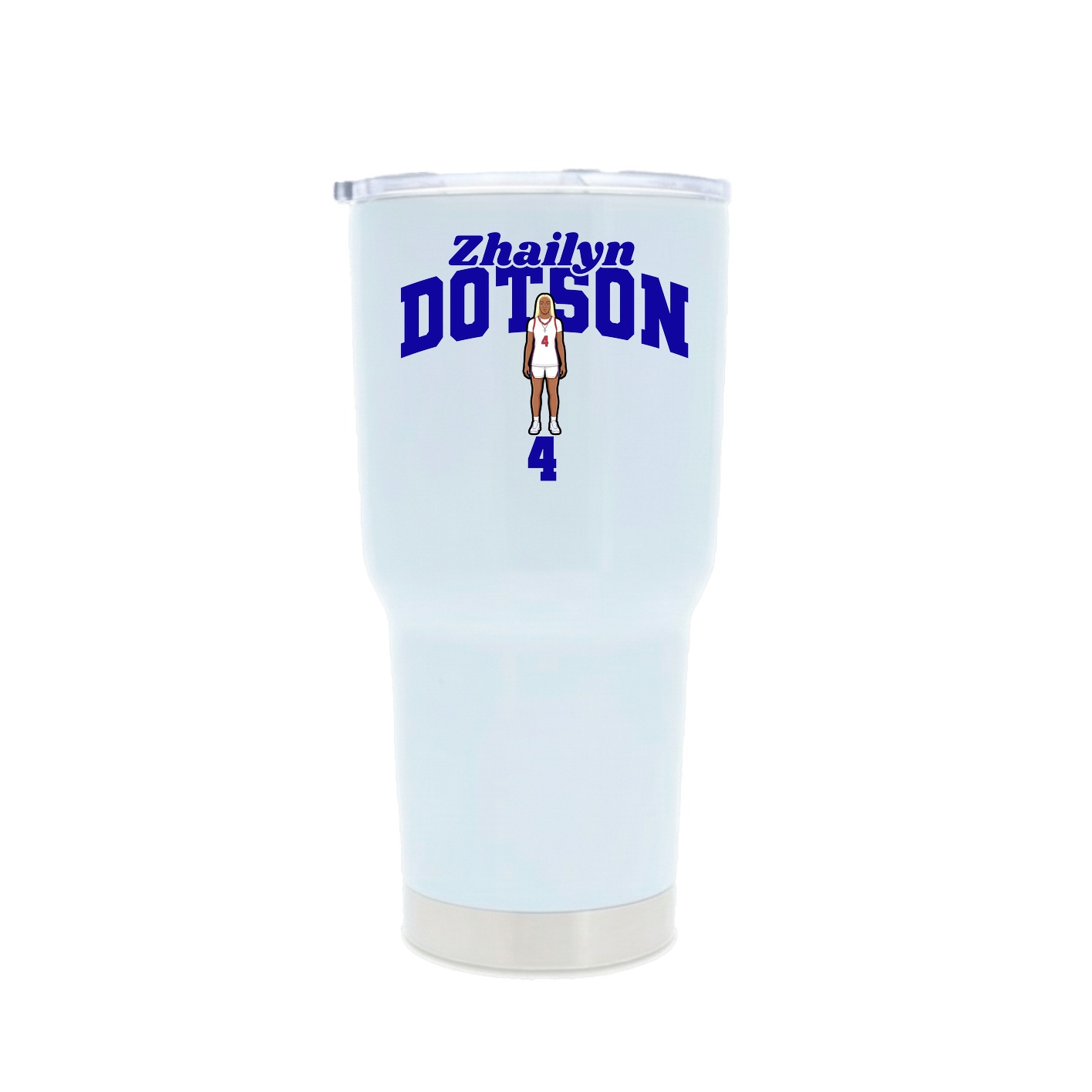 30oz Stainless Steel Tumbler — Signature Arch in White