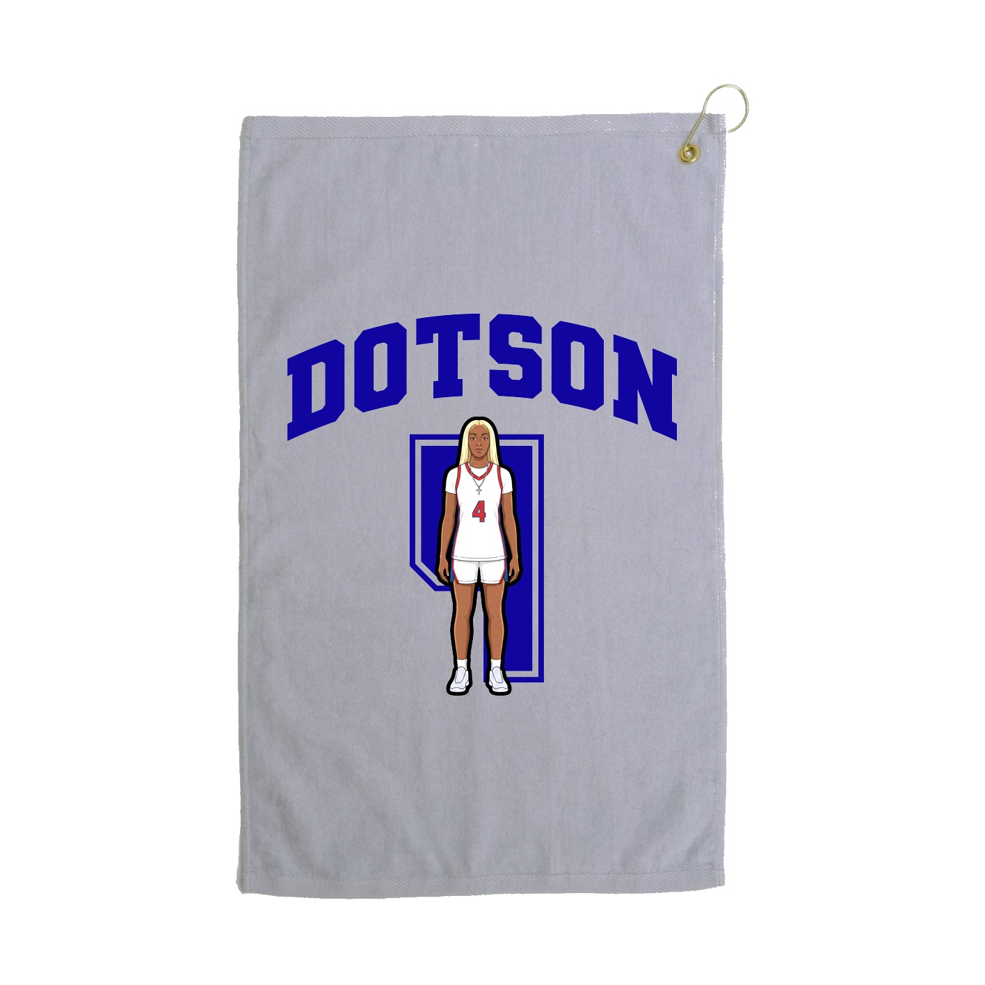 Golf Towel — Number in Grey