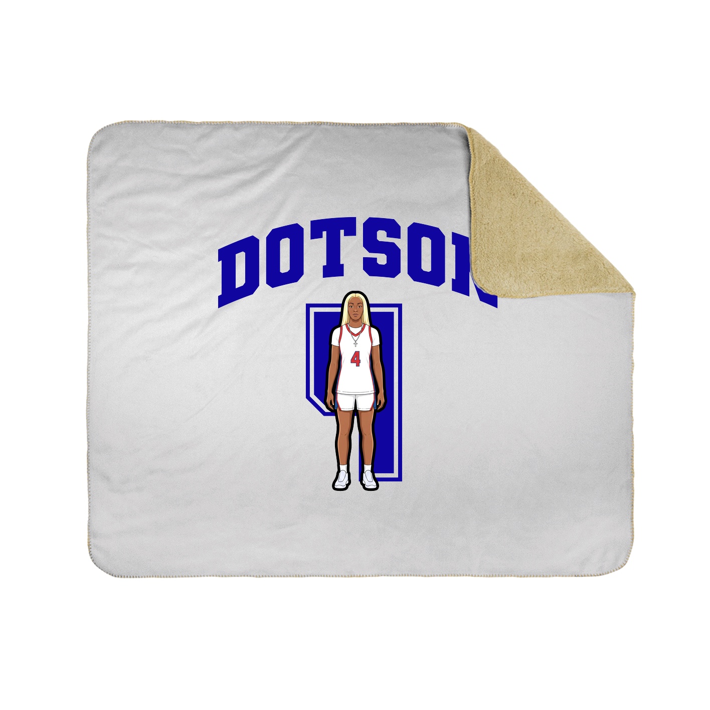 Throw Blanket — Number in White