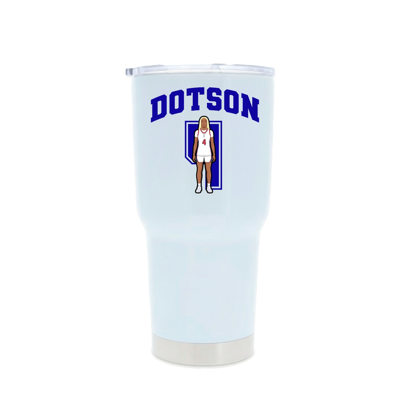 30oz Stainless Steel Tumbler — Number in White