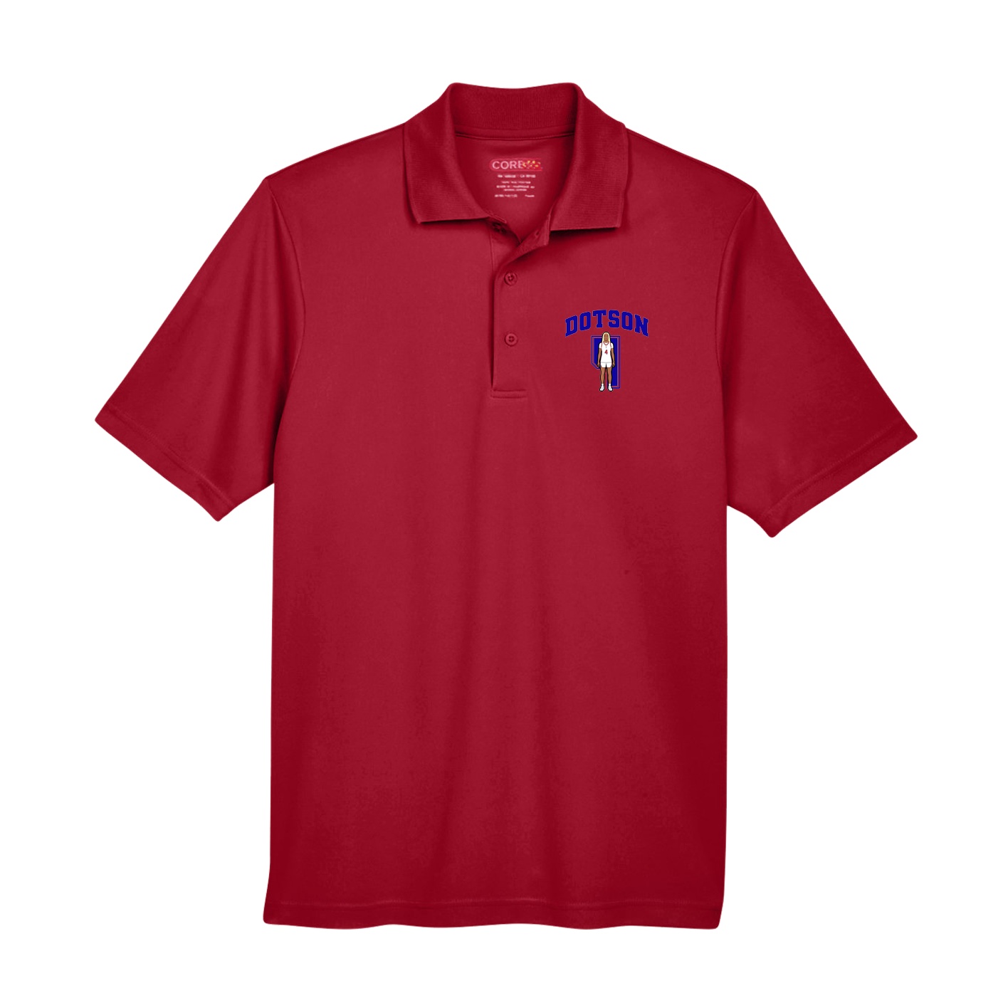 Performance Polo — Number in Red