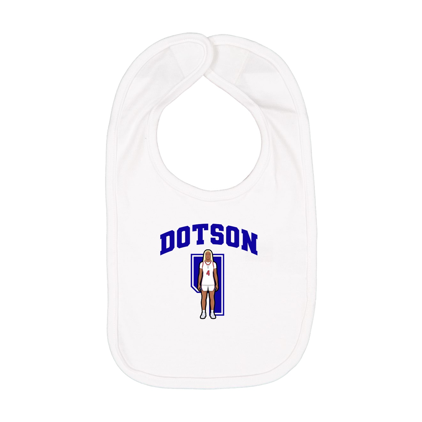 Infant Bib — Number in White