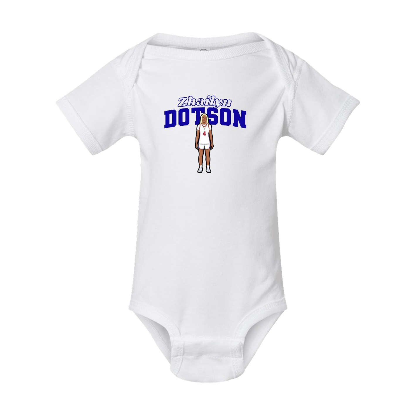 Baby Onesie — Name Arch in White