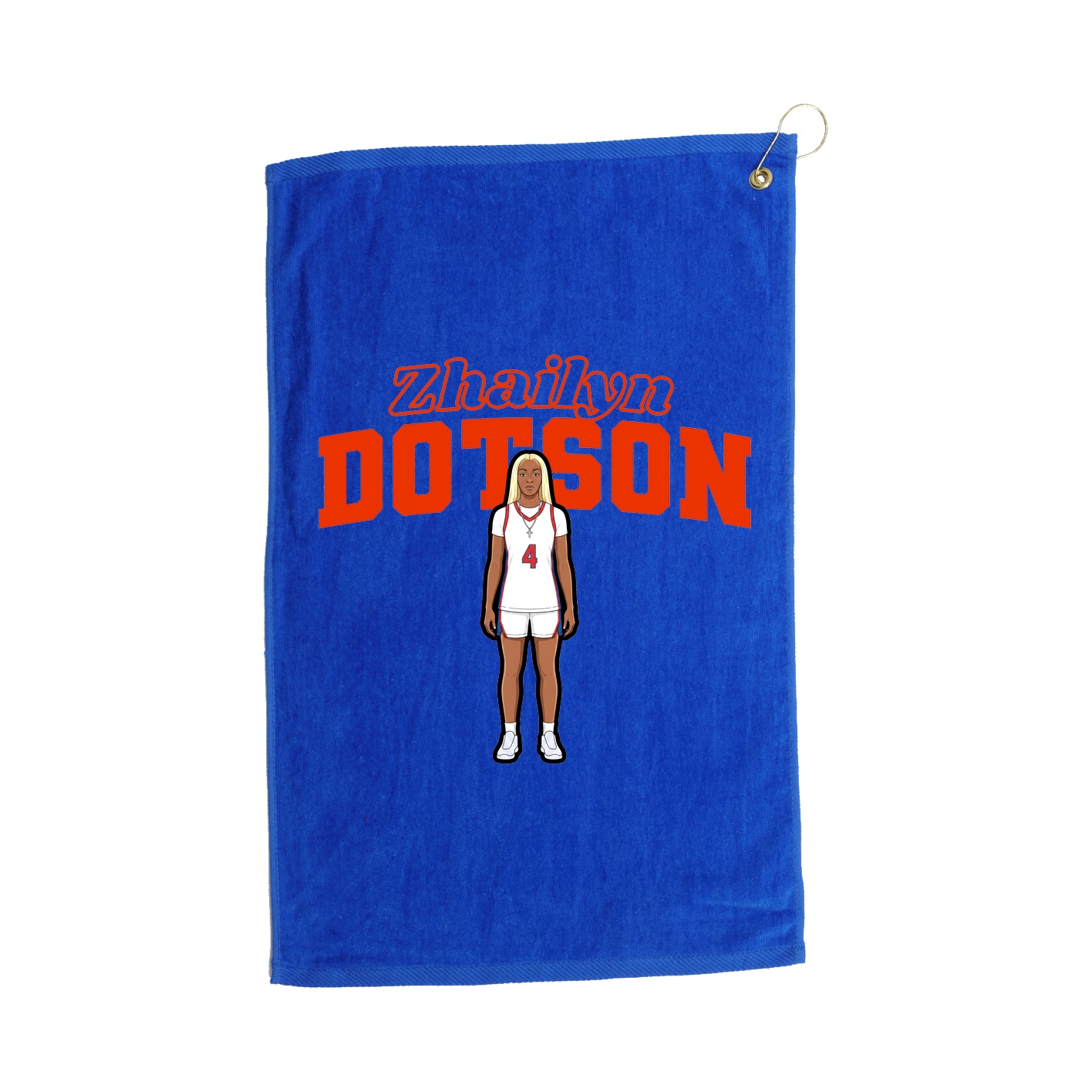 Golf Towel — Name Arch in Royal