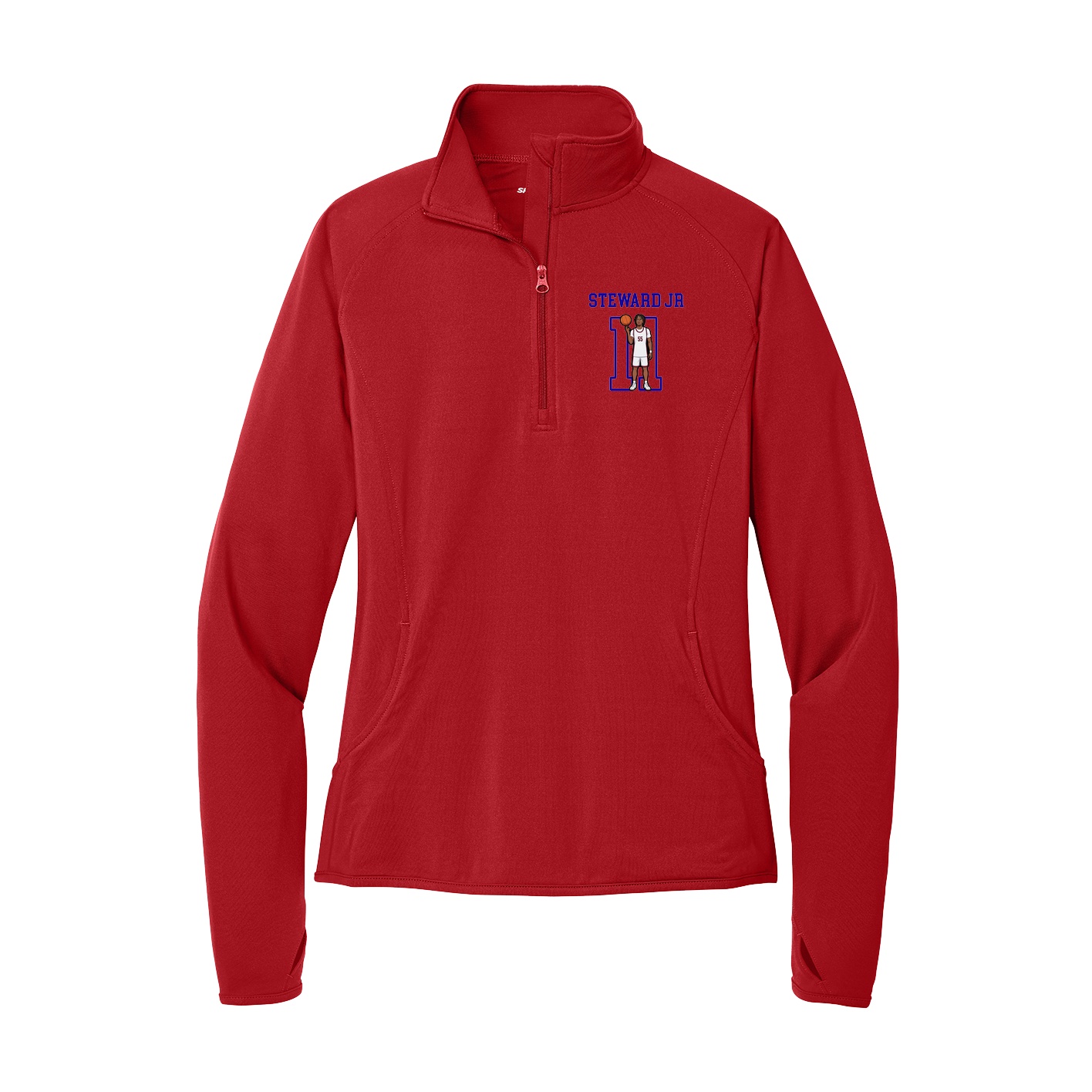 Women's Q-Zip Pullover — Shirsey in Red