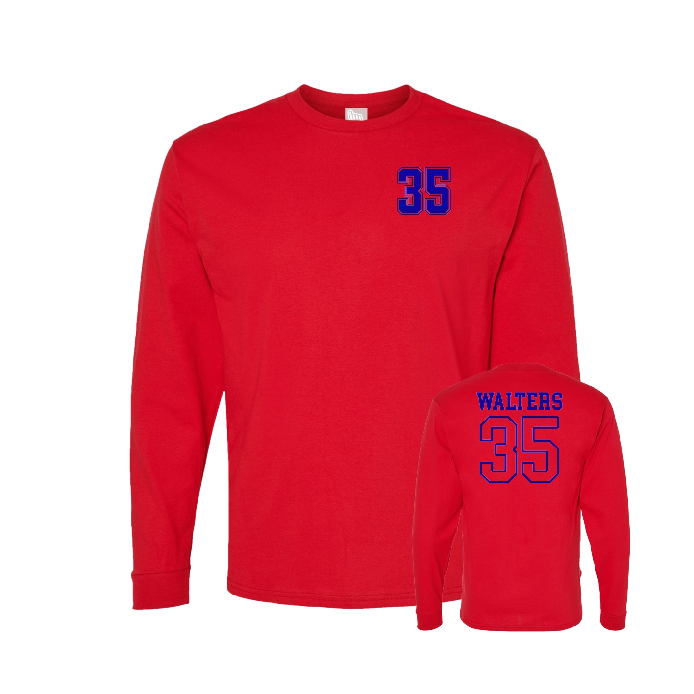 Long Sleeve Tee — Chest Back in Red