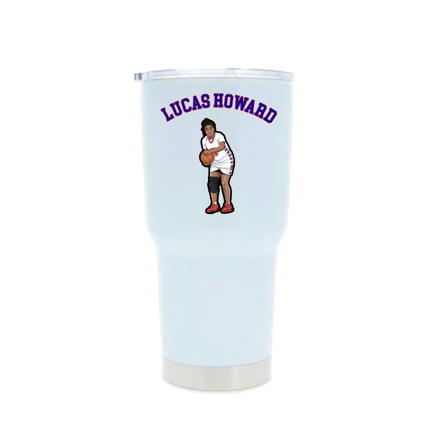 30oz Stainless Steel Tumbler — Shirsey Arch in White