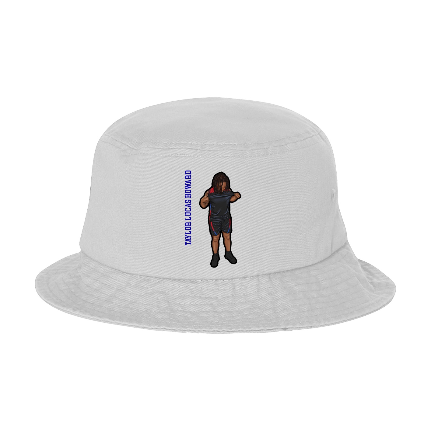 Bucket Cap — Name Vertical in White
