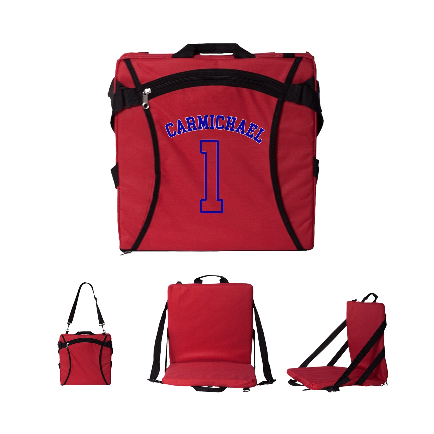 Folding Stadium Seat — Shirsey Arch in Red