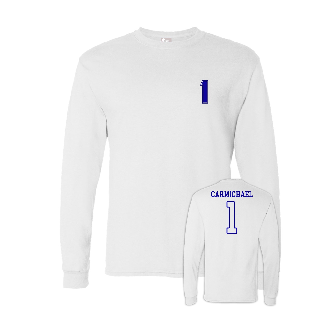 Long Sleeve Tee — Chest Back in White