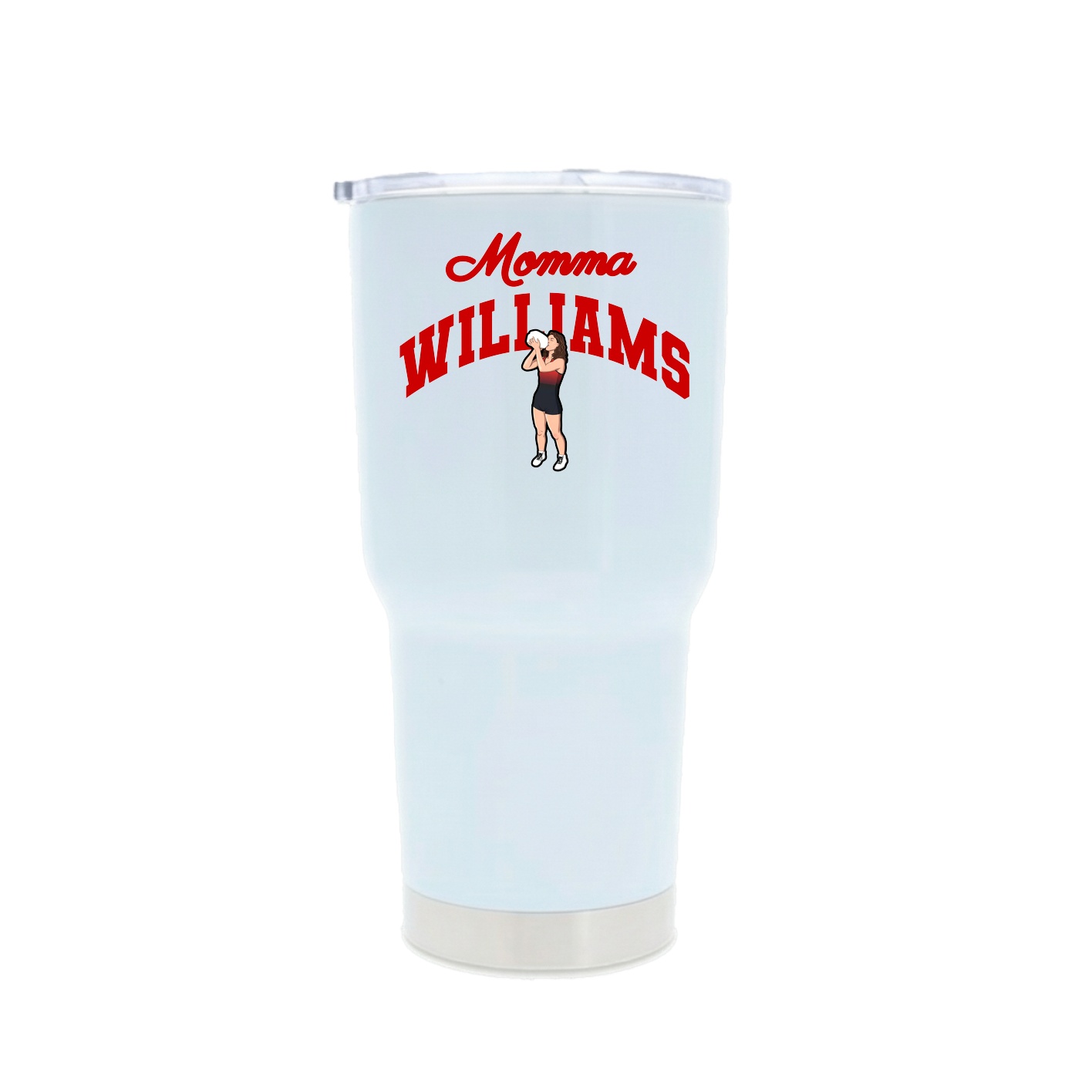 30oz Stainless Steel Tumbler — Mothers Day Arch in White