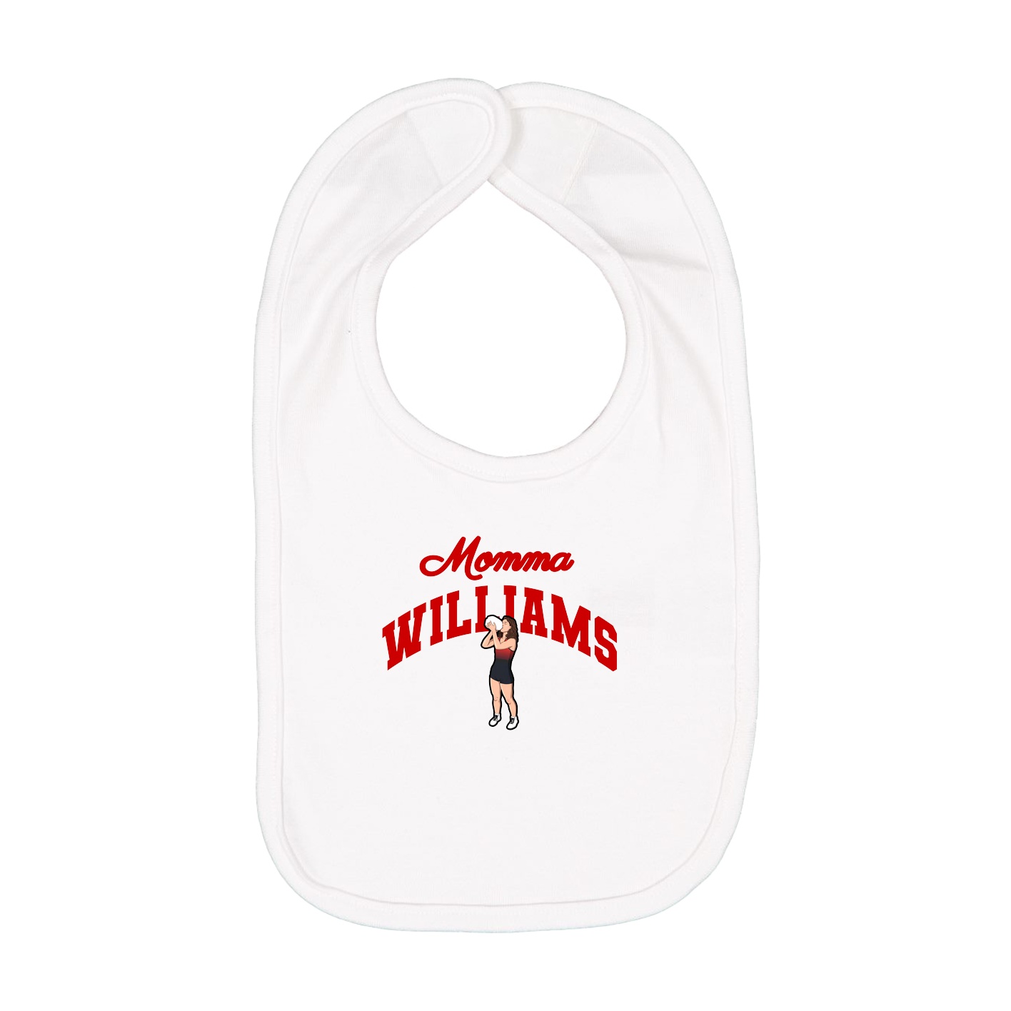 Infant Bib — Mothers Day Arch in White