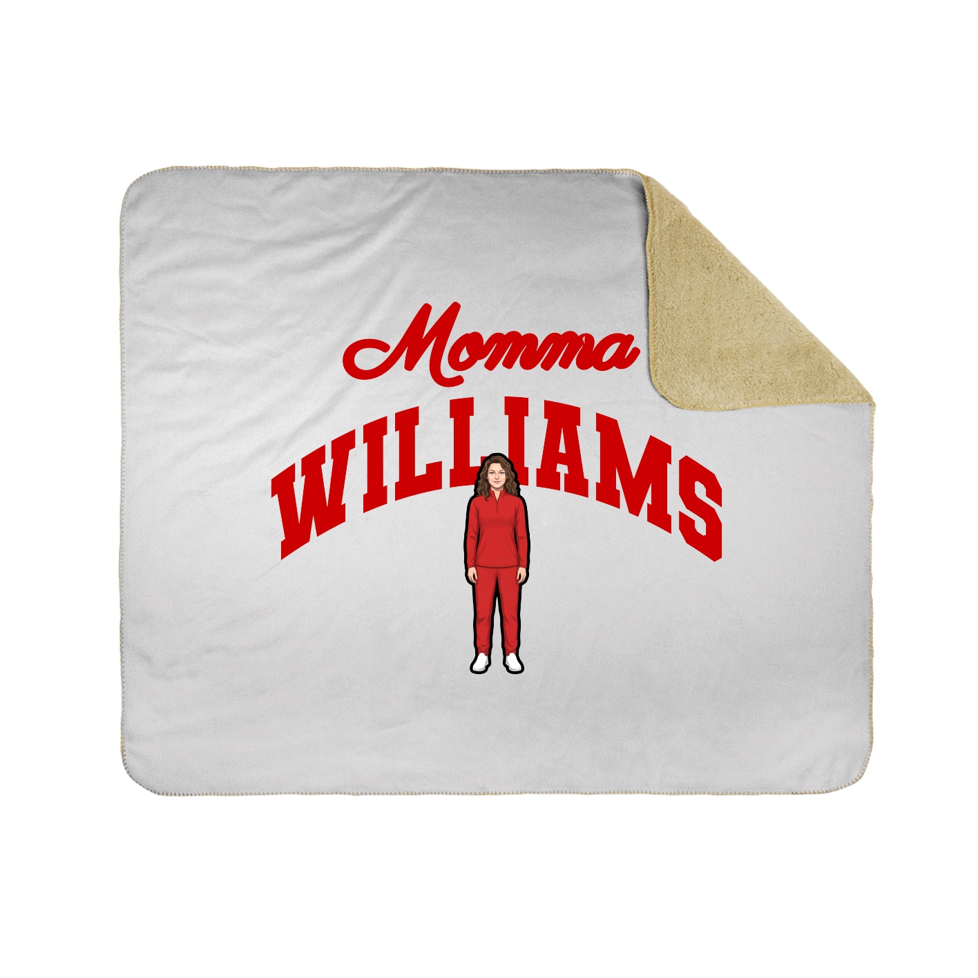 Throw Blanket — Mothers Day Arch in White