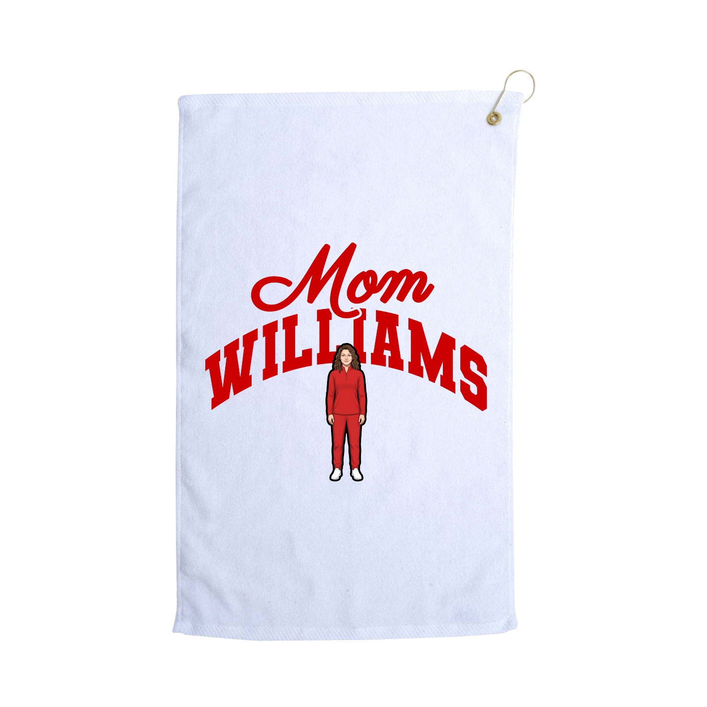 Golf Towel — Mothers Day Arch in White