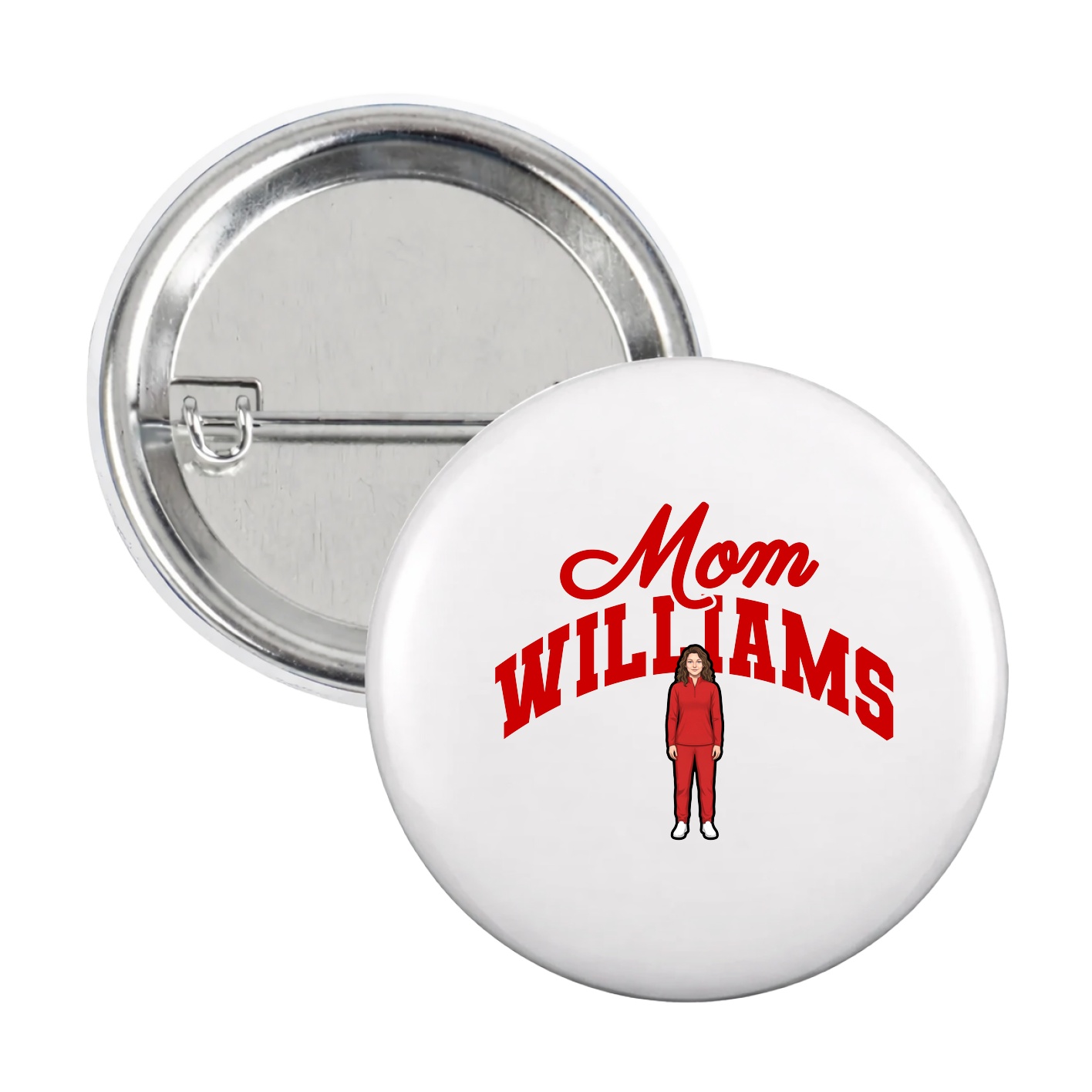 Game Day Button — Mothers Day Arch in White