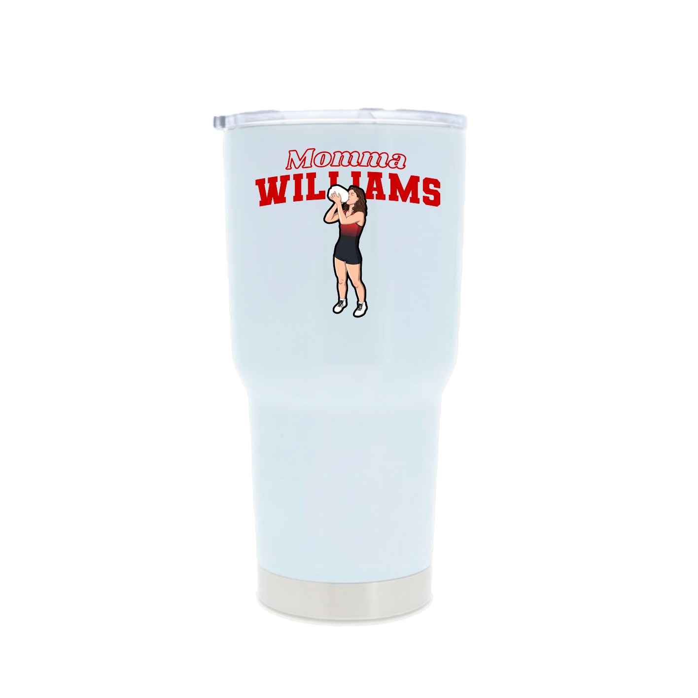 30oz Stainless Steel Tumbler — Mothers Day Block in White