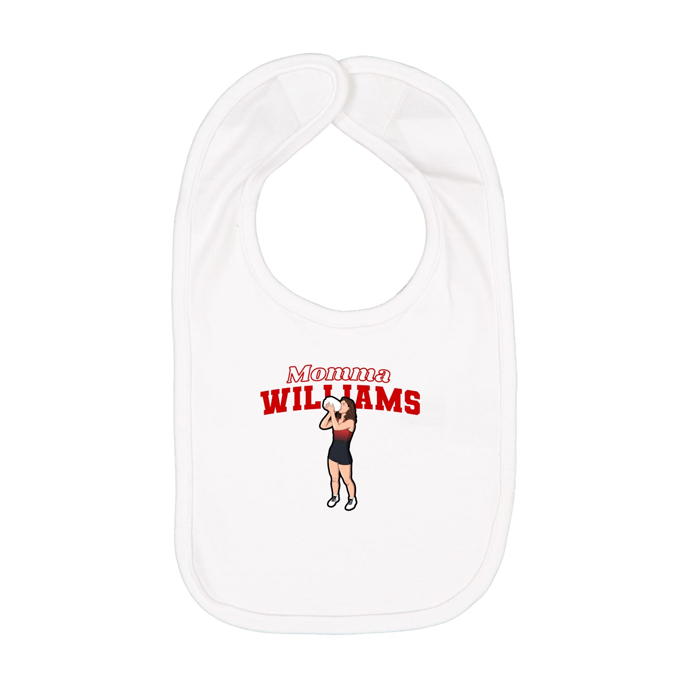 Infant Bib — Mothers Day Block in White