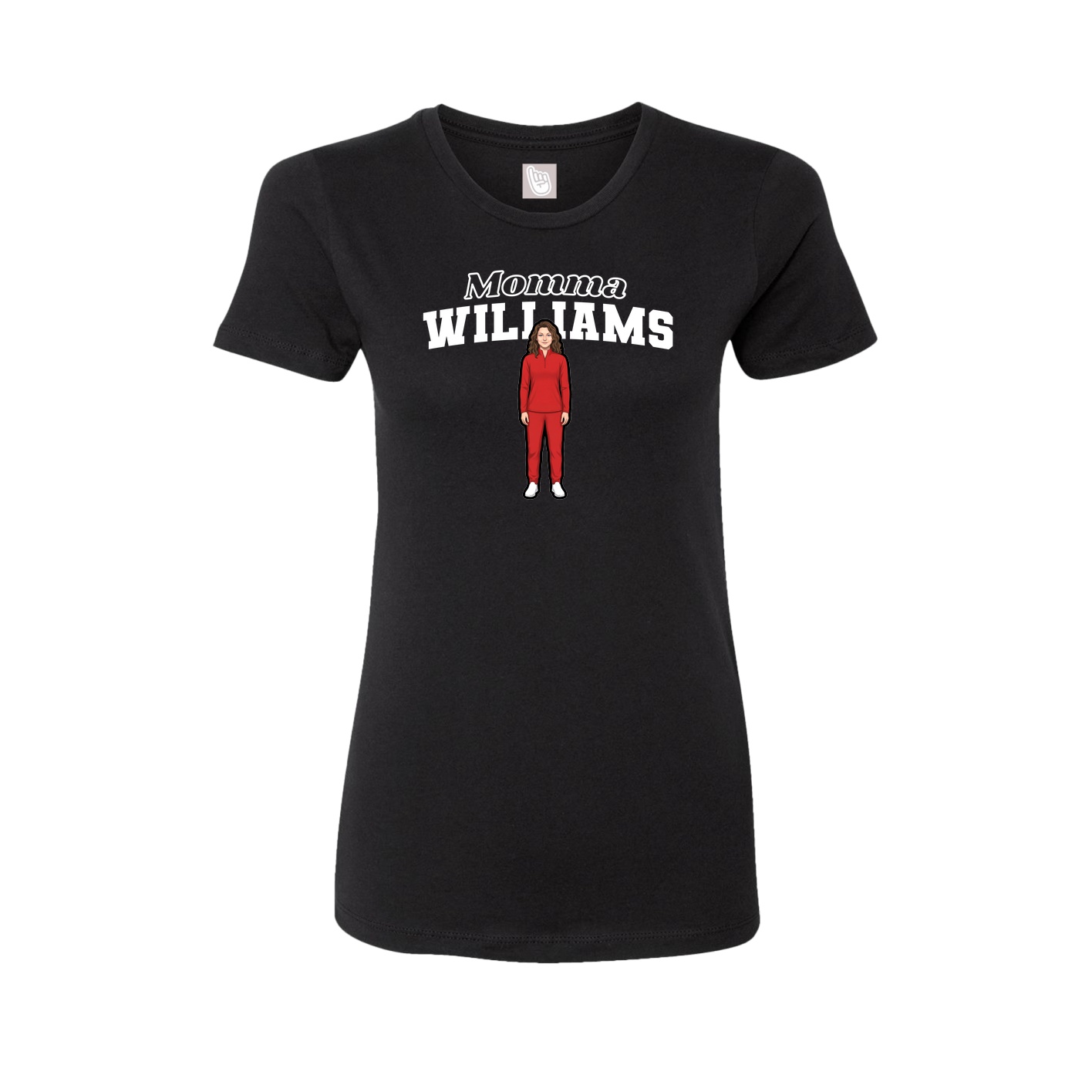 Womens Tee — Mothers Day Block in Black