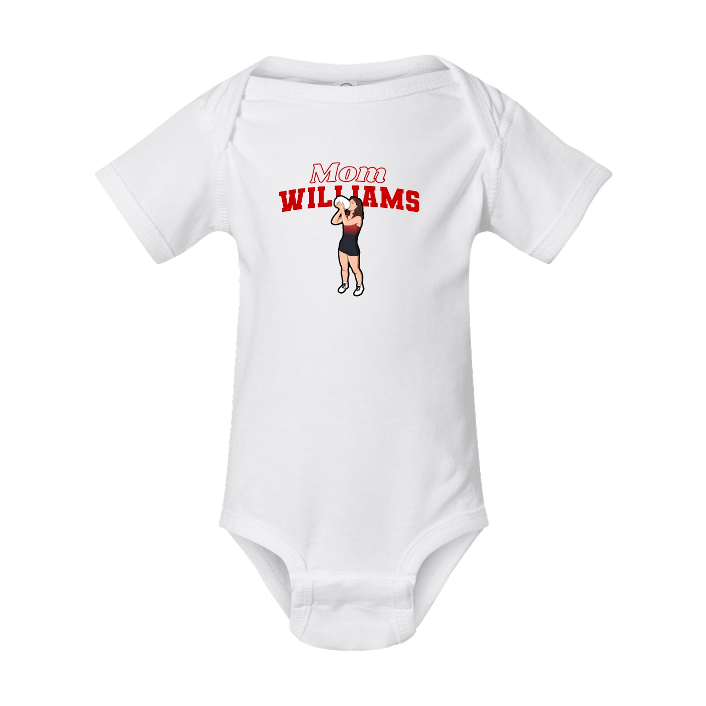Baby Onesie — Mothers Day Block in White