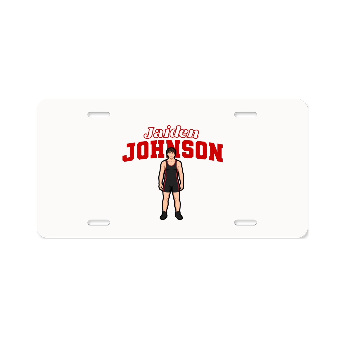 License Plate — Name Arch in Classic