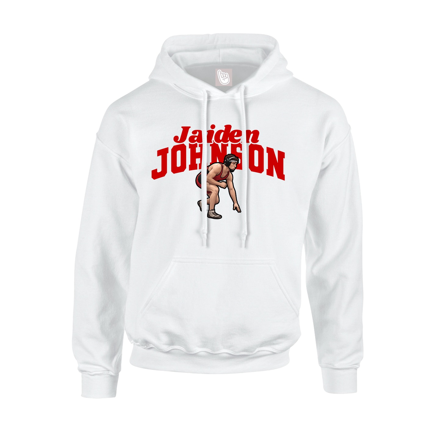 Hoodie — Signature Arch in White