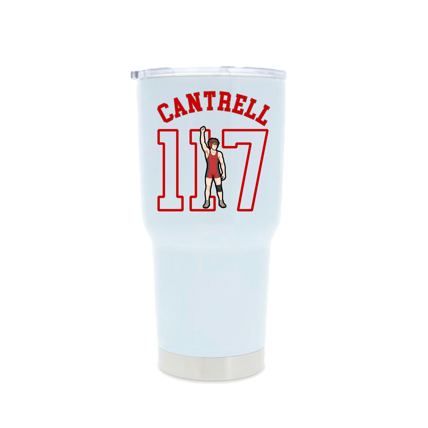 30oz Stainless Steel Tumbler — Shirsey Arch in White