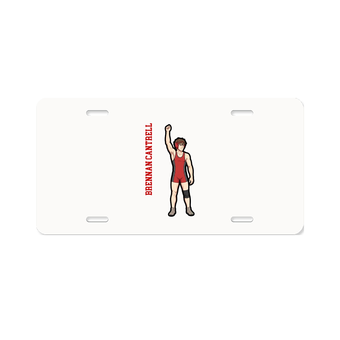 License Plate — Name Vertical in Classic