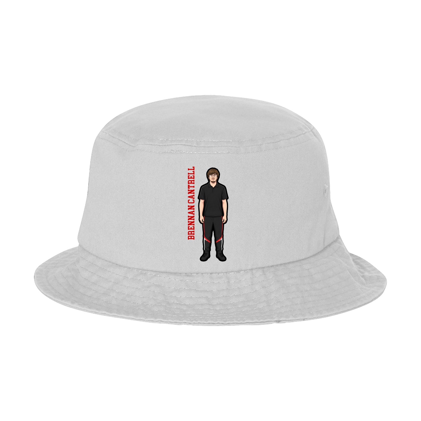 Bucket Cap — Name Vertical in White