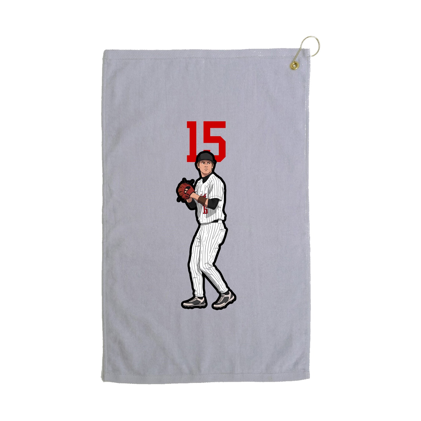 Golf Towel — Number Top in Grey