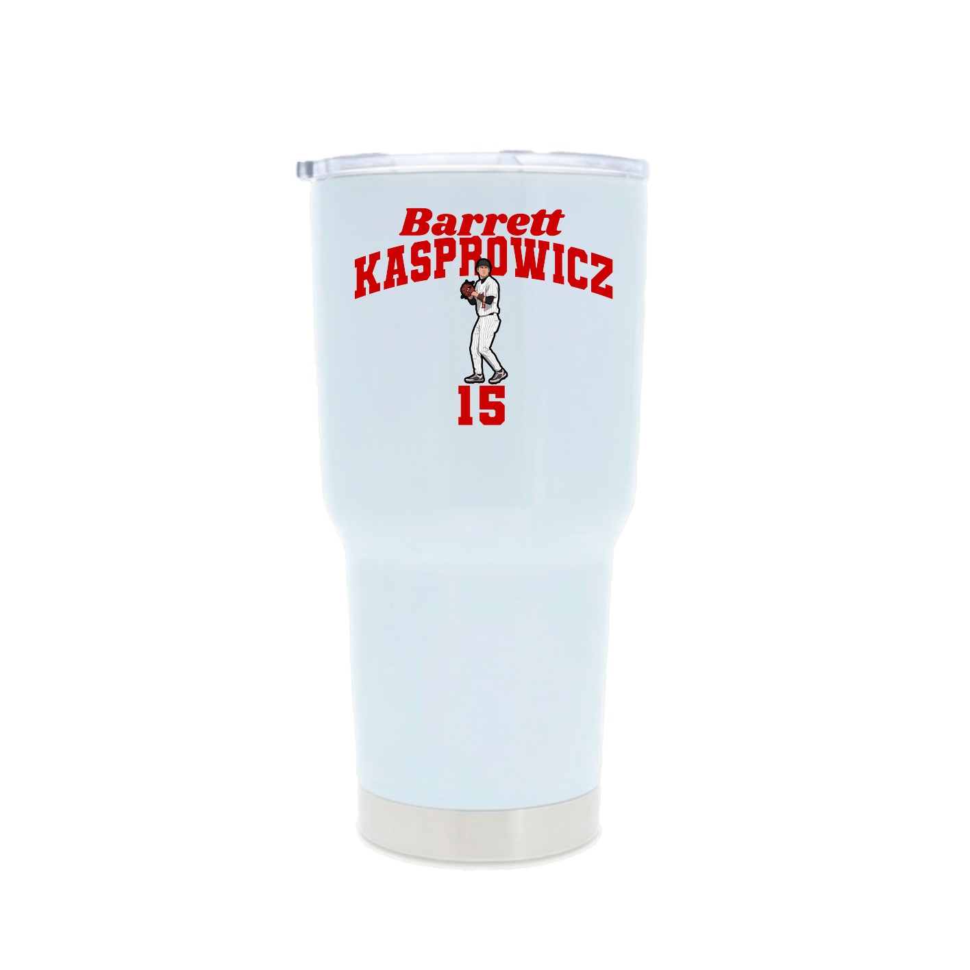 30oz Stainless Steel Tumbler — Signature Arch in White