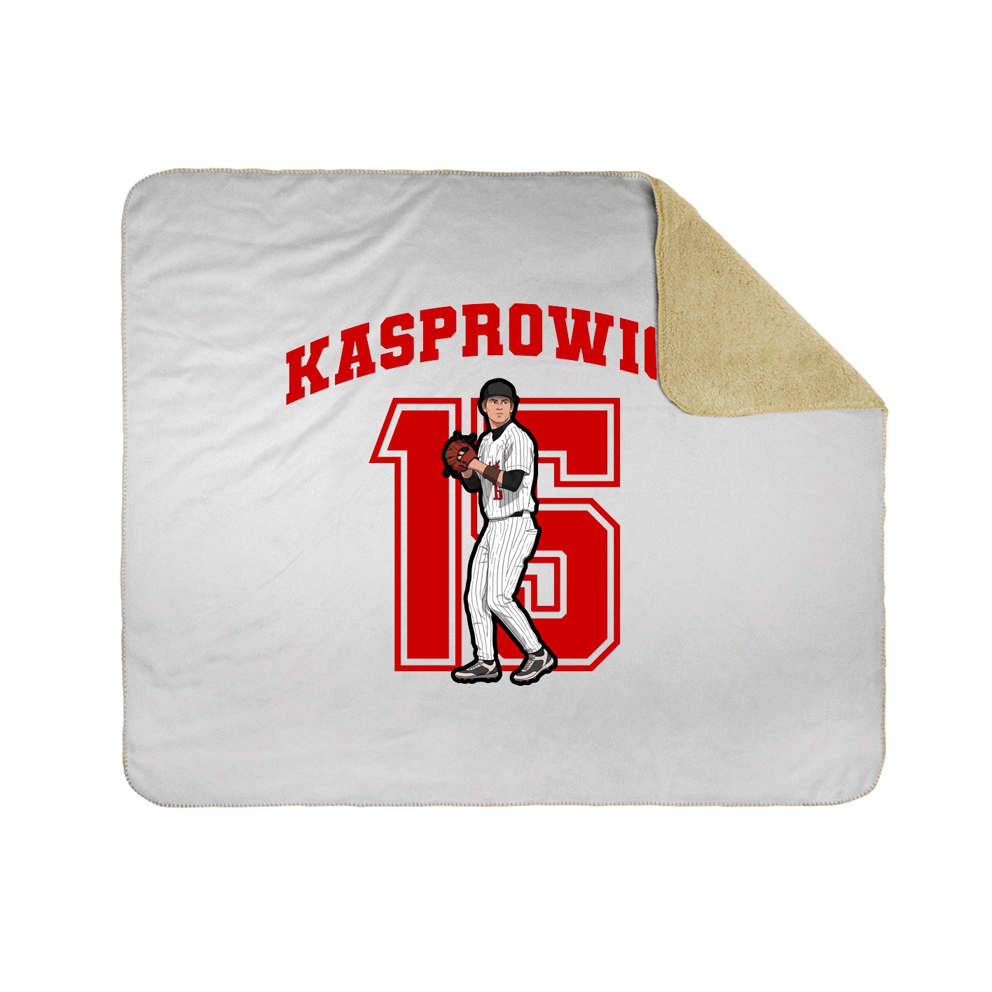 Throw Blanket — Number in White