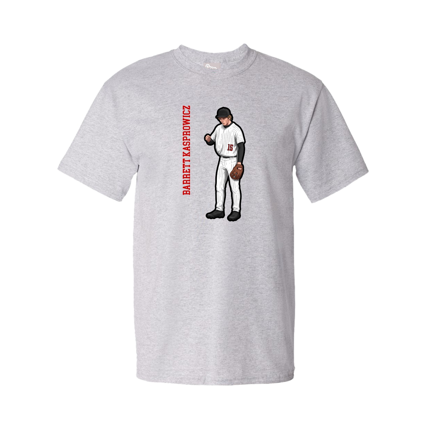 Tee — Name Vertical in Grey