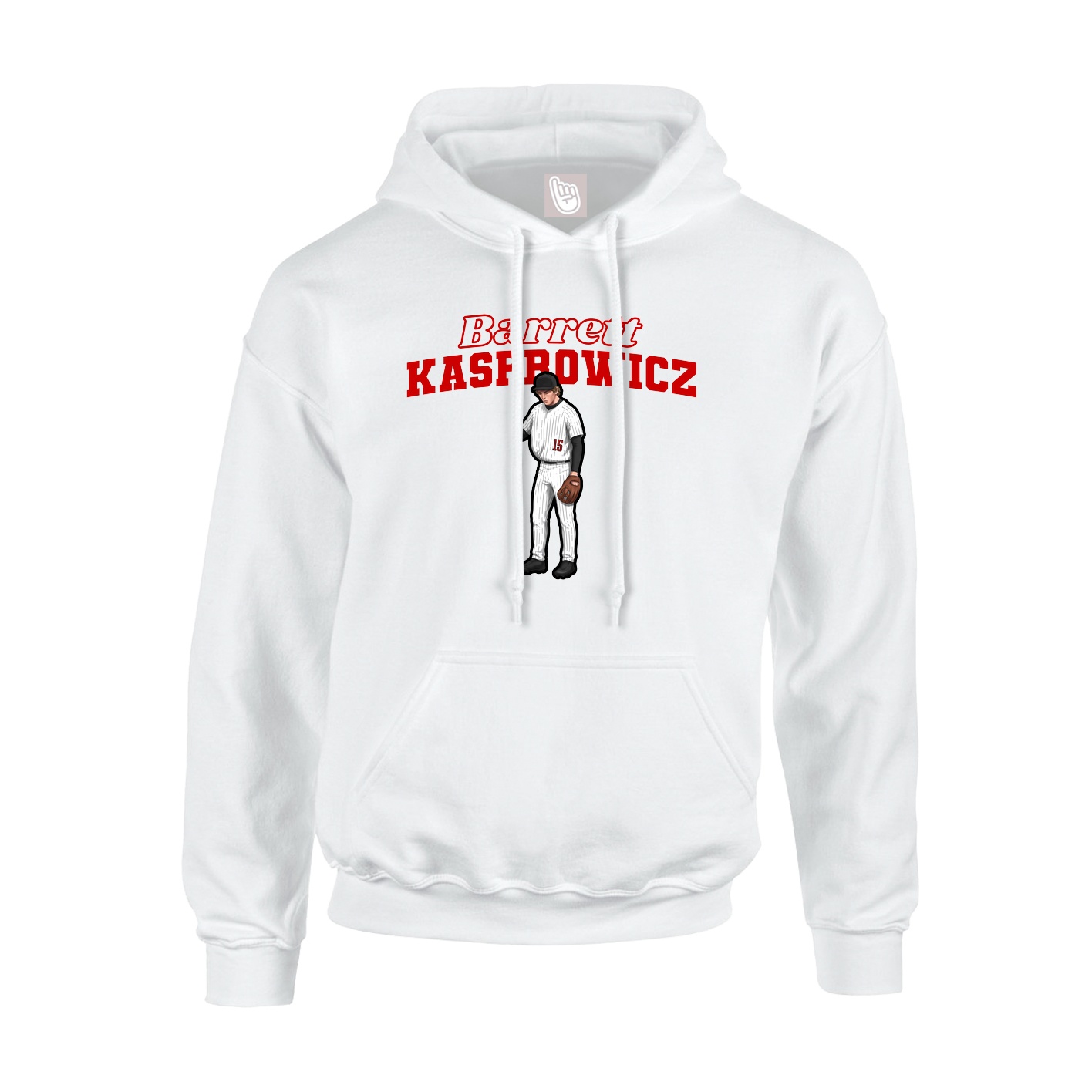 Hoodie — Name Arch in White