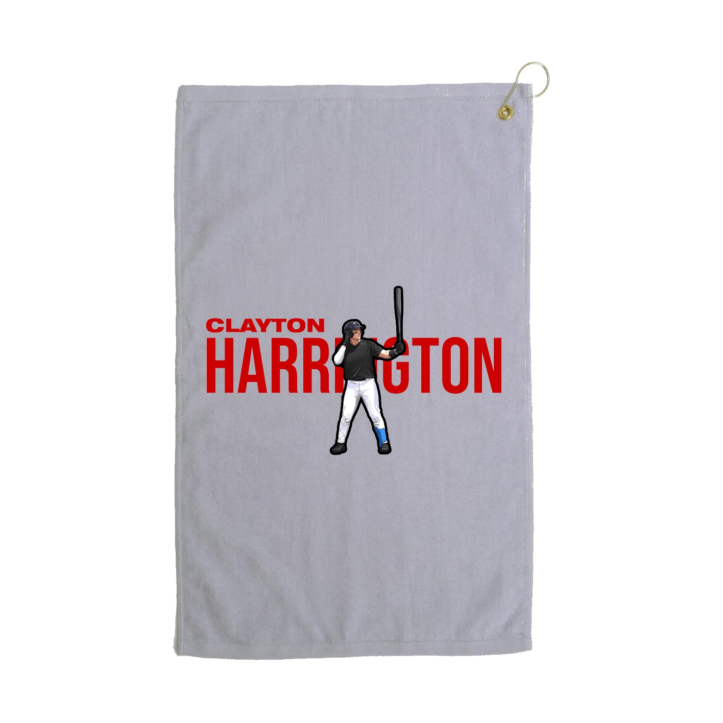Golf Towel — Player Name in Grey