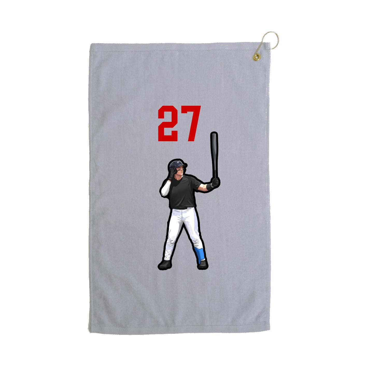 Golf Towel — Number Top in Grey