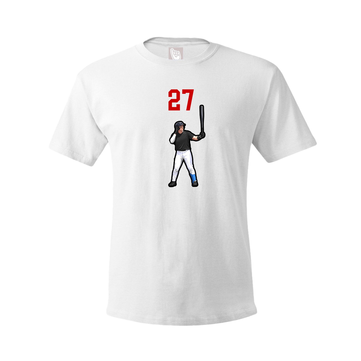 Youth Tee — Number Top in White
