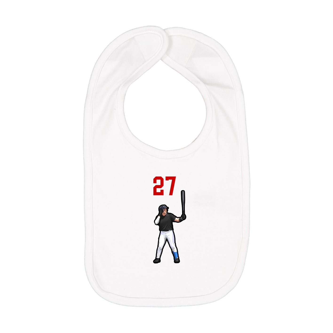 Infant Bib — Number Top in White