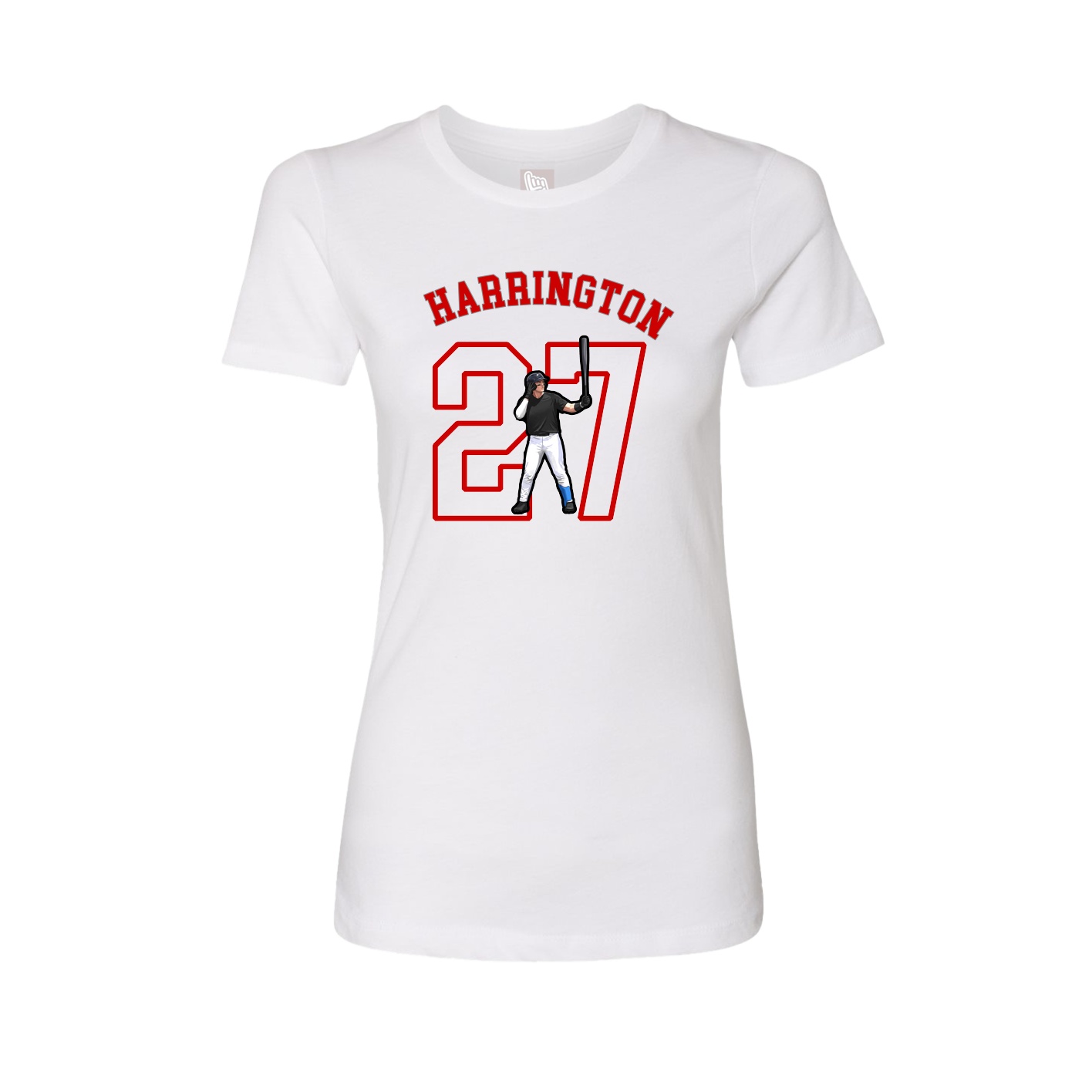 Fitted Women's Tee — Shirsey Arch in White
