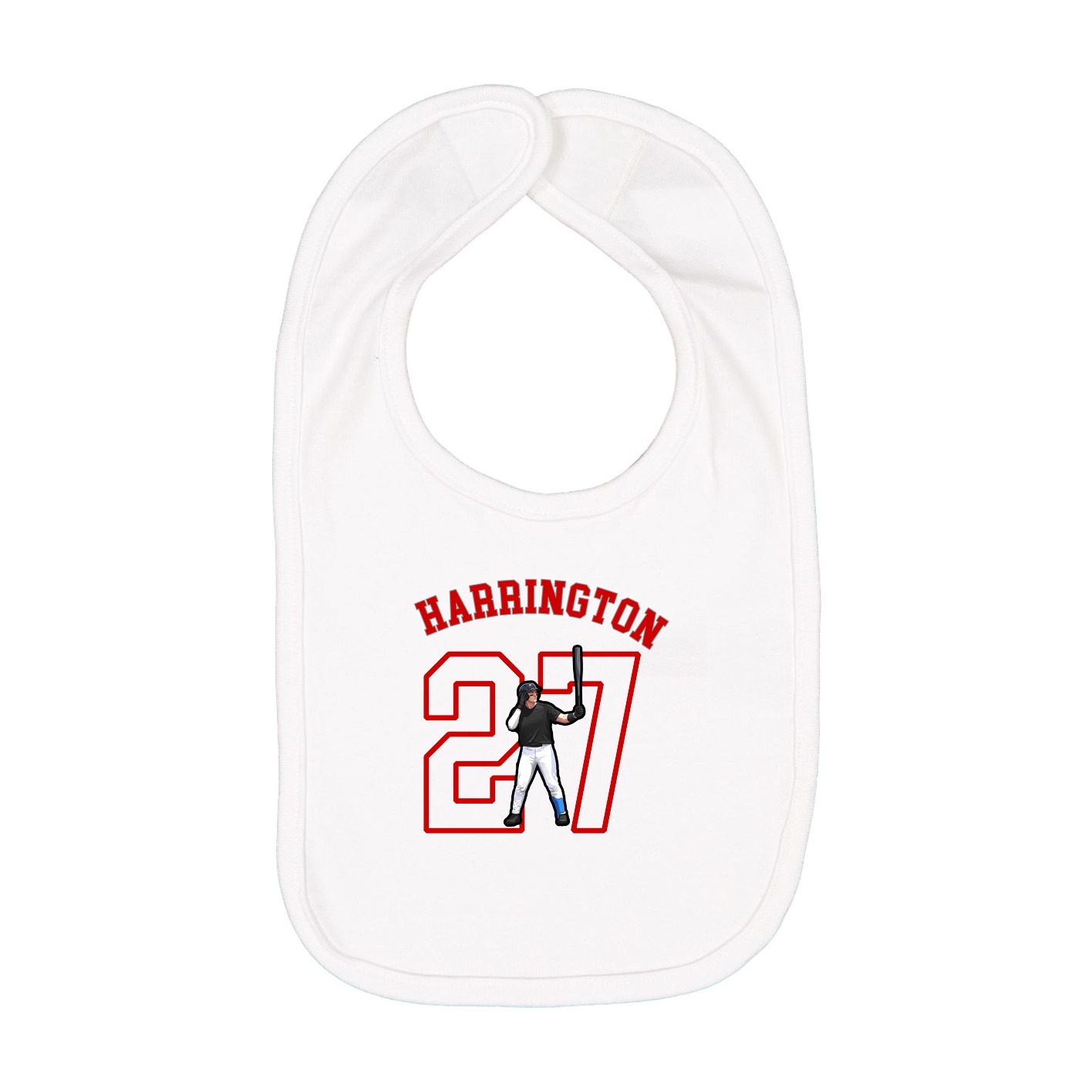 Infant Bib — Shirsey Arch in White