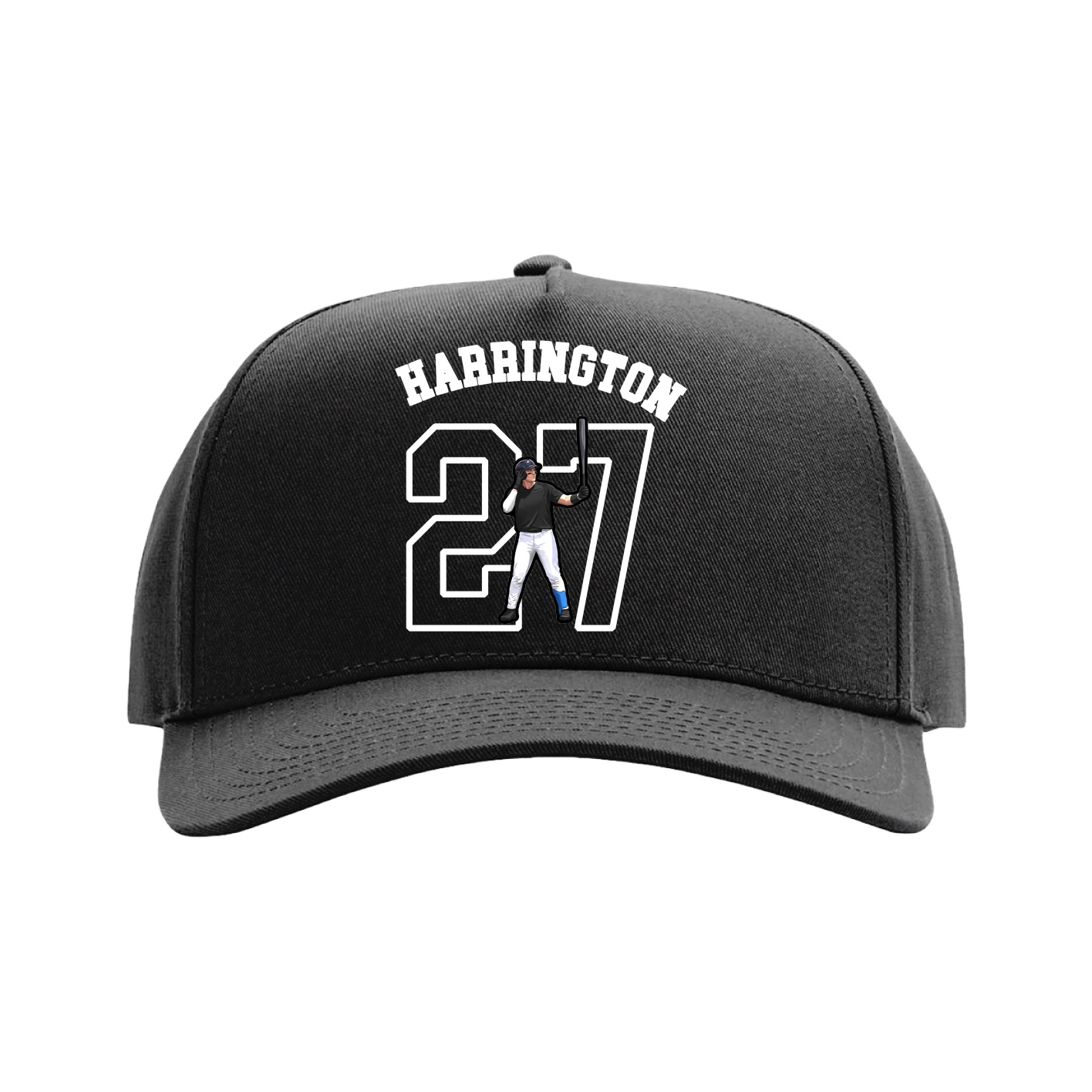 Full Fabric Five-Panel Champ Cap — Shirsey Arch in Black