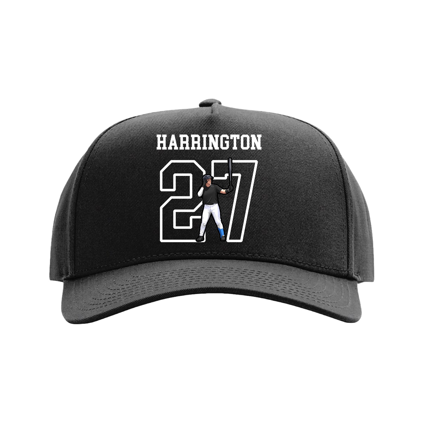 Full Fabric Five-Panel Champ Cap — Shirsey in Black
