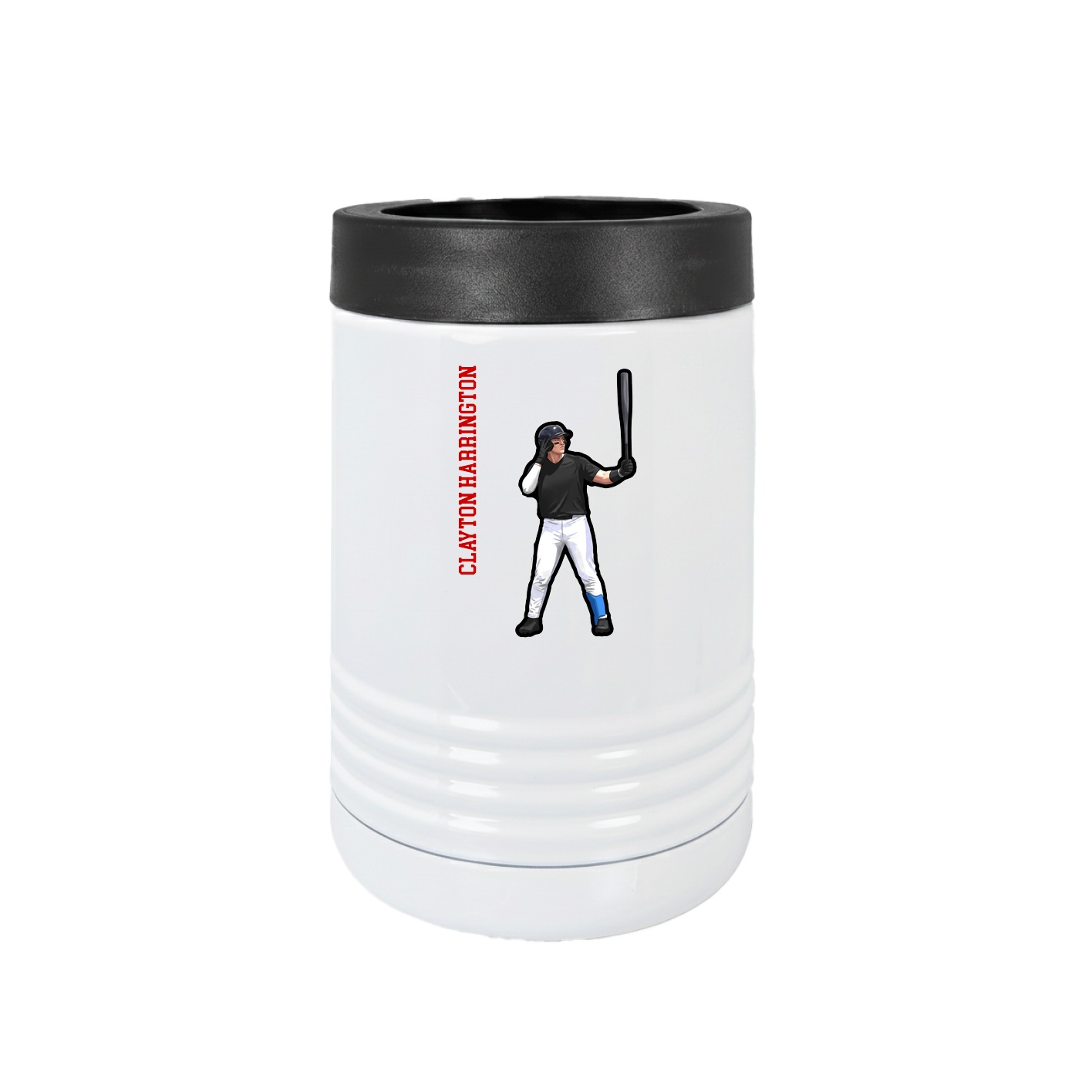 Beverage Holder — Name Vertical in White