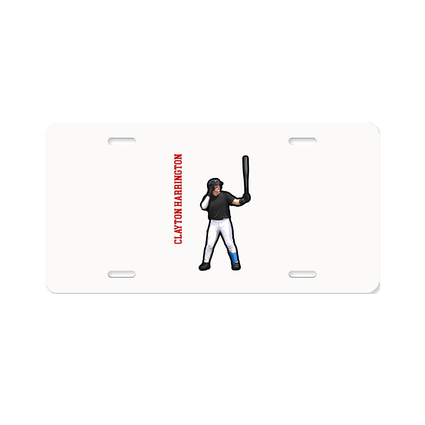 License Plate — Name Vertical in Classic