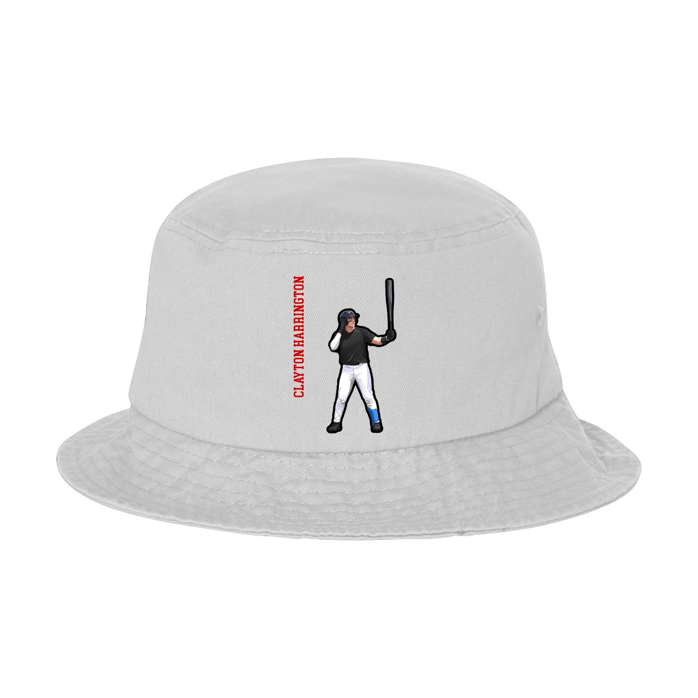 Bucket Cap — Name Vertical in White