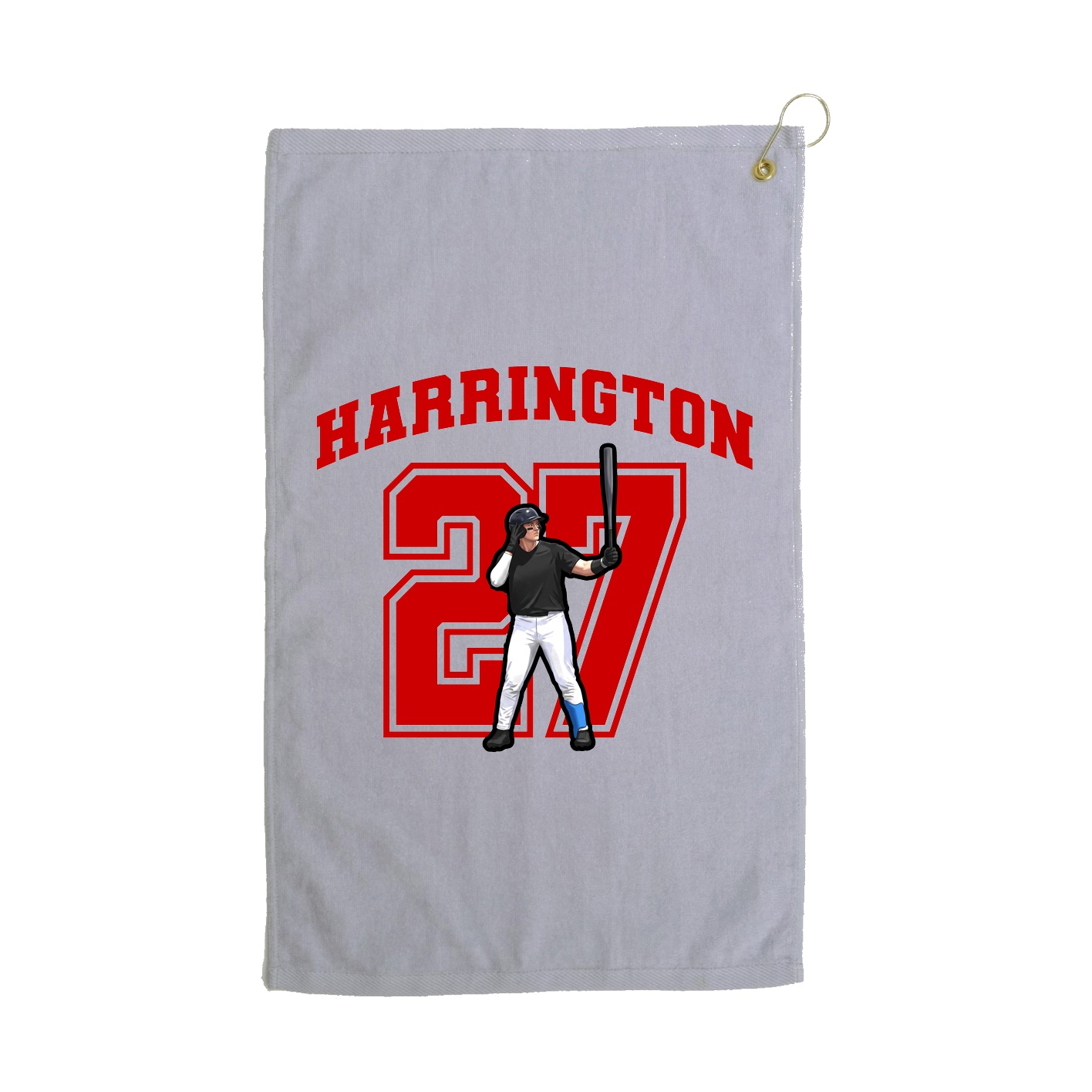 Golf Towel — Number in Grey