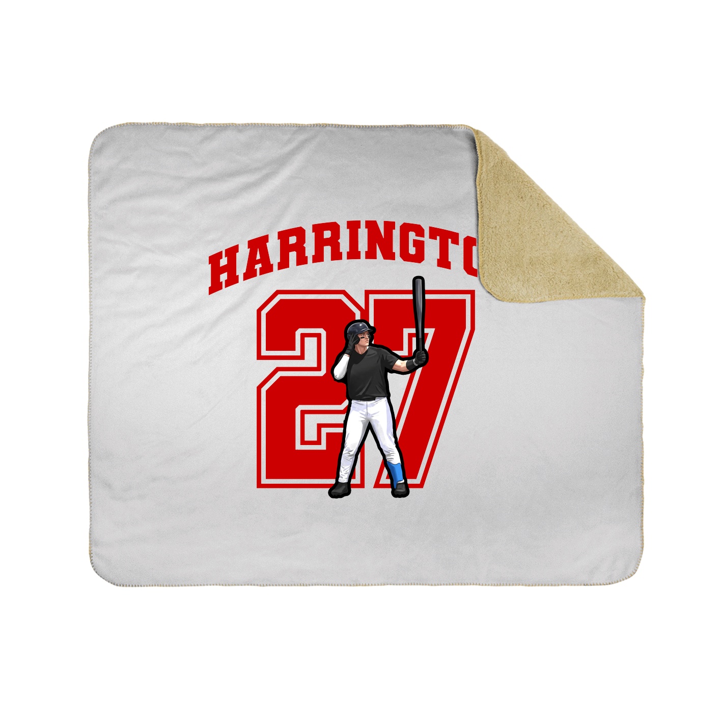 Throw Blanket — Number in White