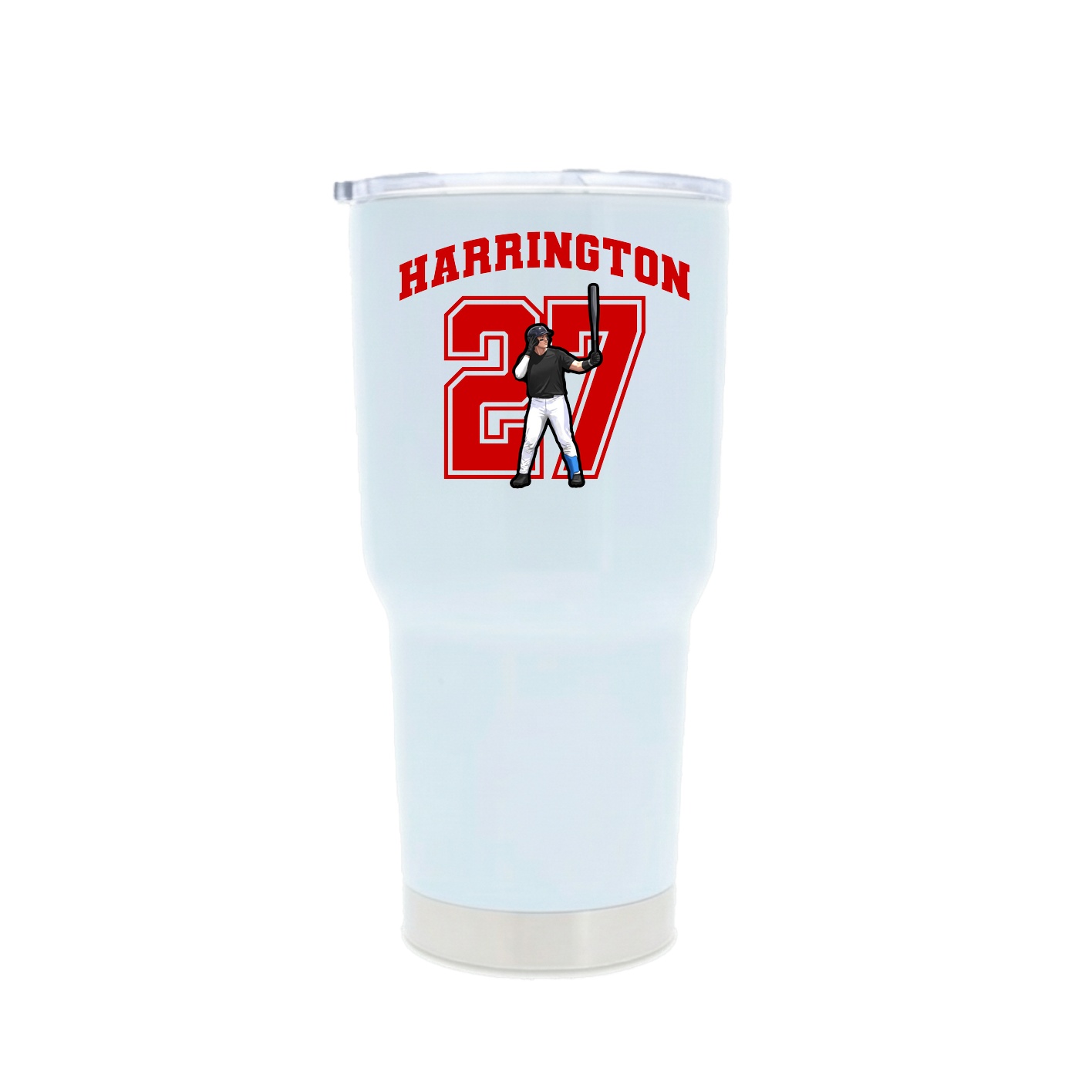 30oz Stainless Steel Tumbler — Number in White