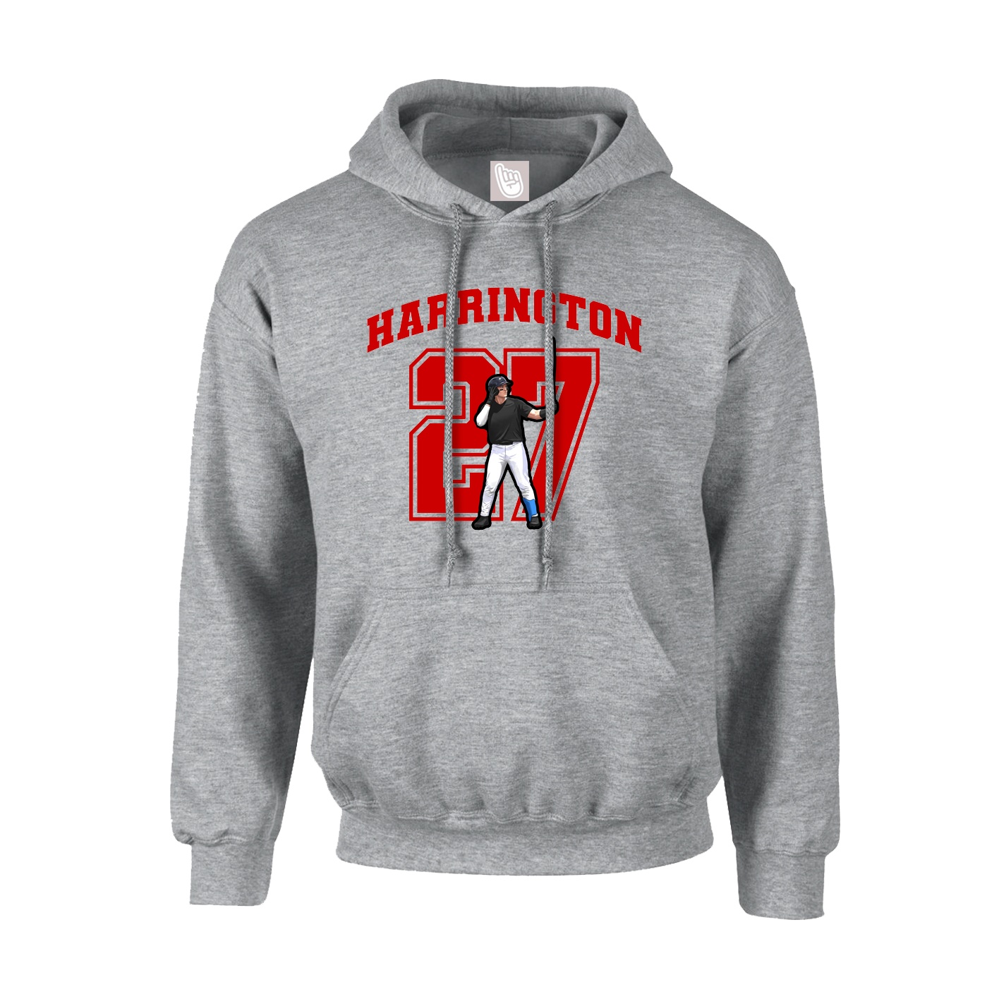 Hoodie — Number in Grey